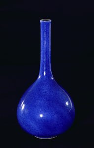 粉青花瓶 清時代（1644～1912）（陶磁器 作： School Chinese