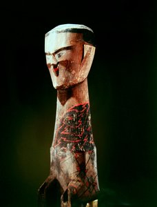 彫像 周時代（紀元前1046～256年） 紀元前4～3世紀 （木製） （394841の詳細 作： School Chinese