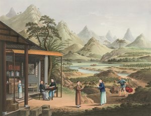 紅茶の製造 1820年頃 （絹本、ボディカラー、金泥、紙） 作： School Chinese