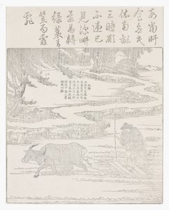 荒天時の水田耕作