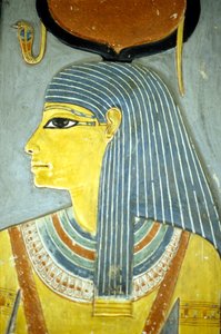 古代エジプト、壁画／彫刻、イシス女神、豊穣の女神、ホレムヘブの墓、テーベ貴族の墓（写真） 作： School Egyptian