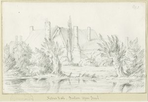 Burton-upon-Trent - Nether Hall: pencil drawing, nd [?19世紀] (drawing) 作： School English