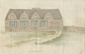 リッチフィールド-グラマースクール：水彩画、ND [?18世紀後半] (絵画) 作： School English