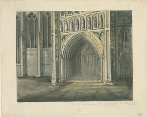 リッチフィールド大聖堂-南翼廊：水彩画、nd [？19セント]（絵画） 作： School English