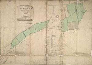 ロンドン、ウィレスデンの地図(リトグラフ)