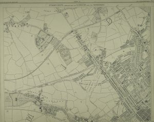 ロンドン、ウィレスデンの地図(リトグラフ) 作： School English