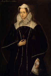スコットランド女王メアリー（1542-87）油彩・パネル 作： School English