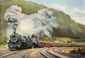 ハリー・ゴールディング著『The Wonder Book of Railways』より「New York to Chicago Express」（印刷物）