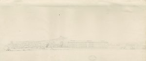 Stafford - View of Town: pencil drawing, nd [?19世紀] (drawing) 作： School English