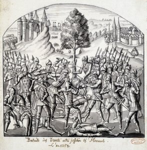 1351年、JosselinとPloermalの間のTrentoの戦い 作： School French