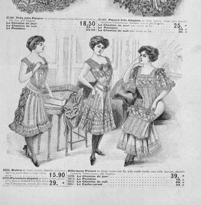 1900年頃のフランス製アンダーウェアのカタログ
