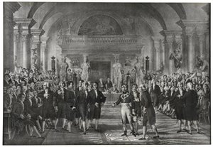 1797年12月25日、ボナパルト将軍がパリの科学アカデミーで、ラザール・カルノーの後任として科学部門の機械芸術部門に選出。 作： School French