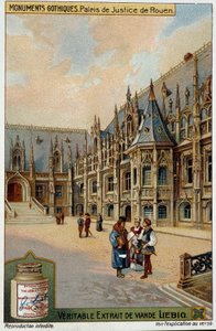 ゴシック様式のモニュメント：ルーアンの裁判所 - クロモ。リエビッグ 作： School French