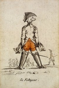 古いカードで遊ぶ：ハートのエース - 「ヴォルティジュール」。Musée de la Carte à Ploucher, Issy-les-Moulineaux. 作： School French