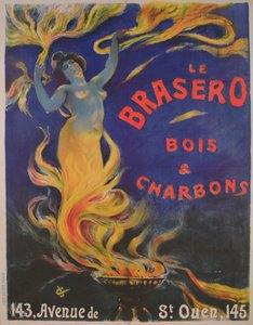 Le Brasero」木材と石炭の広告ポスター（カラーリトグラフ） 作： School French
