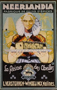 Neerlandia」ジンジャーブレッドの広告ポスター、1900年頃（カラーリトグラフ） 作： School French