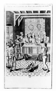 1356年、ナバラ王シャルル2世の逮捕（エングレービング 作： School French