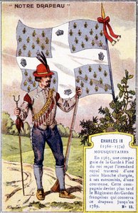シャルル9世の三銃士の旗 作： School French