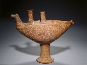 幾何学模様の鳥 アスコス 紀元前700年頃（土器） 作： School Greek