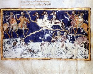 10世紀初頭のギリシャ語写本『ヨブにおけるカテナ』における黙示録の表現。聖書。ヴェネツィアのマルシアナ。