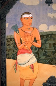 ヒンドゥー僧（水彩・紙） 作： School Indian