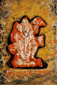 ロード・バジュランバリのミニチュア絵画 作： School Indian