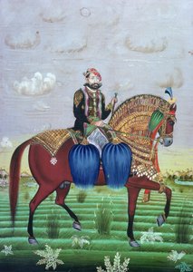ジャイプールのマハラジャ・ジャイ・シン2世（1699年～1743年） 作： School Indian