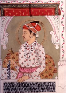 インド、ラジャスタン州、ミニチュア絵画王 作： School Indian