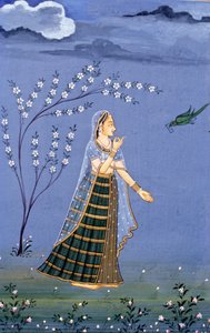 ミニチュア絵画、ラジャスタン、インド 作： School Indian
