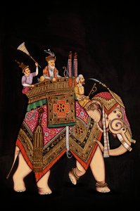 紙に描かれたシャー・ジャハーン皇帝の細密画