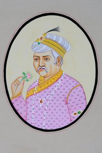 ムガル帝国皇帝アクバルの細密画 作： School Indian