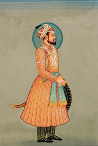 ムガル皇帝シャー・ジャハーンの細密画 作： School Indian