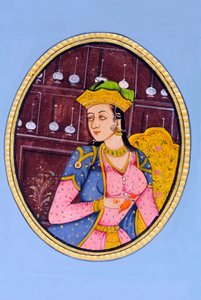 ムムタージ・マハル王妃の細密画 インド アジア 作： School Indian