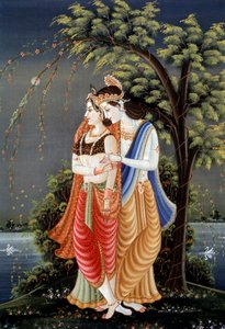 ラーダ・クリシュナの細密画、インド