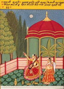 紙本細密画、グジュリ、ナトドワラ派 作： School Indian