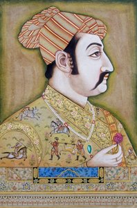アクバルのモーグル・ミニアチュール絵画 作： School Indian