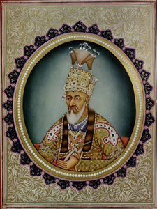 バハードゥル・シャー2世（1775-1862）の肖像 作： School Indian