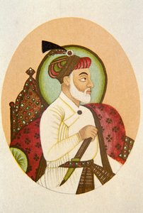 ムガル皇帝バハードゥル・シャーの肖像（インド 作： School Indian