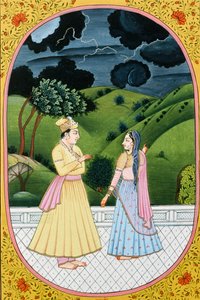 ヒンズー教の月のカレンダー絵と絵画 インド、バドン 作： School Indian