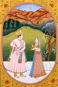 ヒンズー教の月のカレンダー絵と絵画 ジェス, インド 作： School Indian