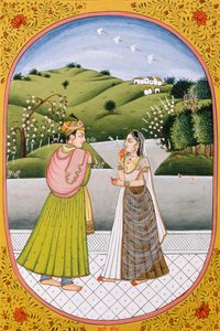 ヒンズー教の月の絵と絵画、インド、湿原 作： School Indian