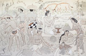 壁画（壁画） 作： School Indonesian