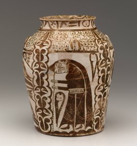 壺、アッバース朝時代（土器、上絵付、ラスター彩 作： School Iraqi