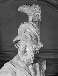 パトロクロスの体を支えるメネラウス（ギリシャの原画のコピー）（大理石 作： School Italian