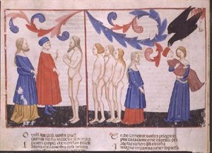 Purg.IX f.32v ダンテが鷲に殺される夢（ダンテ・アリギエリ（1265-1321）の『神曲』より）（ベラム製 作： School Italian
