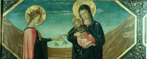 フィレンツェ派の聖カタリナの神秘的な結婚 作： School Italian
