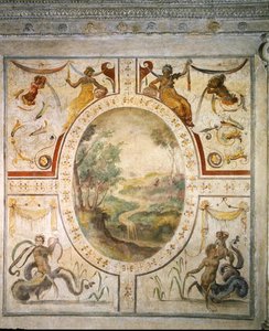 コジモ1世（1519-74）のバスルームの壁 作： School Italian
