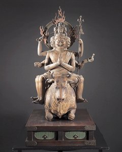 大徳明王、鎌倉時代、1251-99年頃（木、金属、金箔、顔料） 作： Japanese School