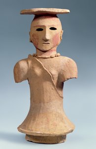 シャーマニズムの埴輪像、5〜6世紀（装飾が施された陶器） 作： Japanese School