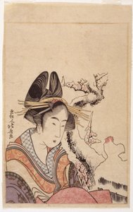 Cabeça de uma senhora (xilogravura) 作： School Japanese